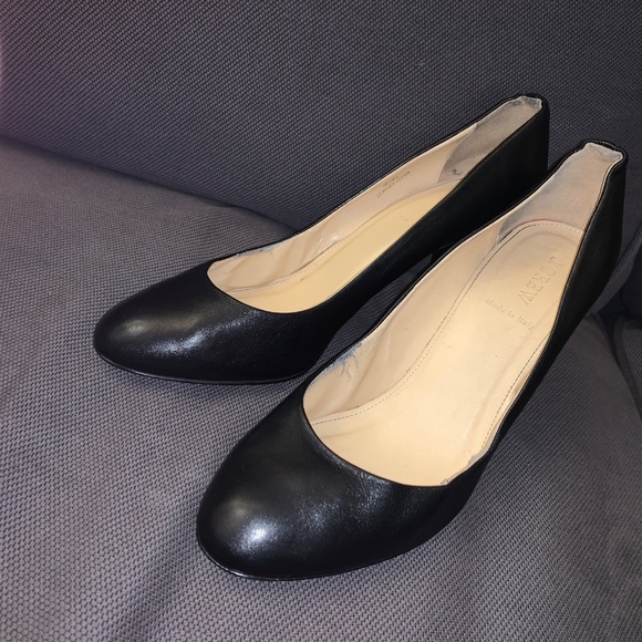 J.Crew Mona Round Toe Black Leather Pumps - Size 11 - Picture 3 of 16